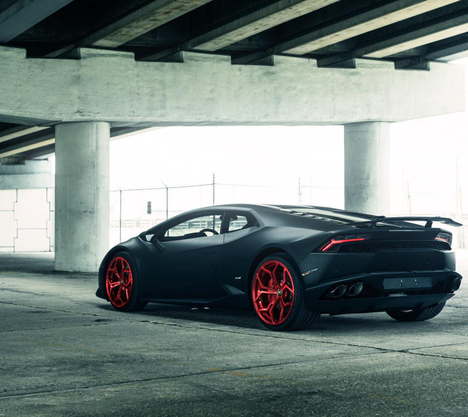 Fondo de pantalla Lamborghini Huracan Black Matte 960x854