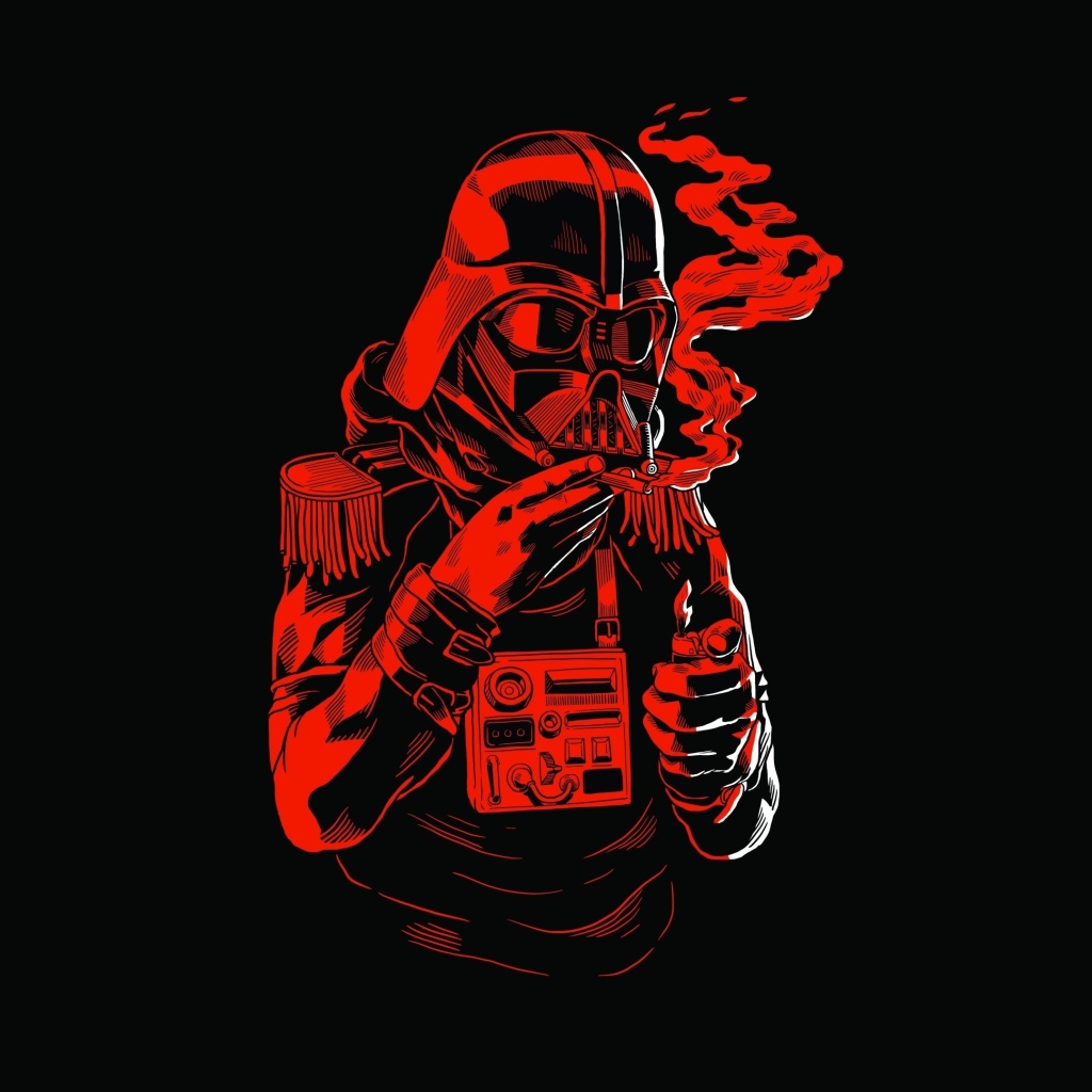 Das Star Wars Smoking Wallpaper 1024x1024