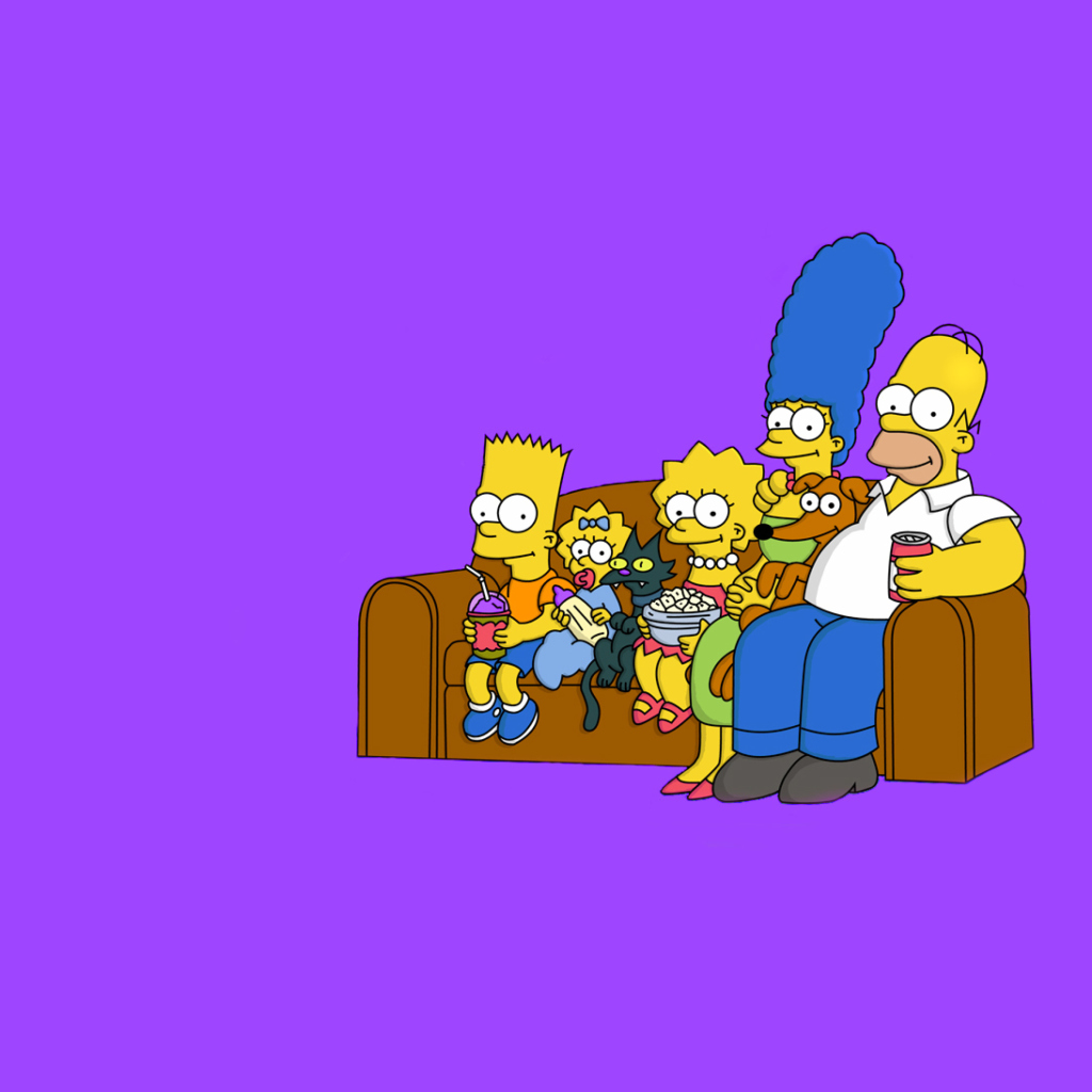 Das The Simpsons Family Wallpaper 1024x1024