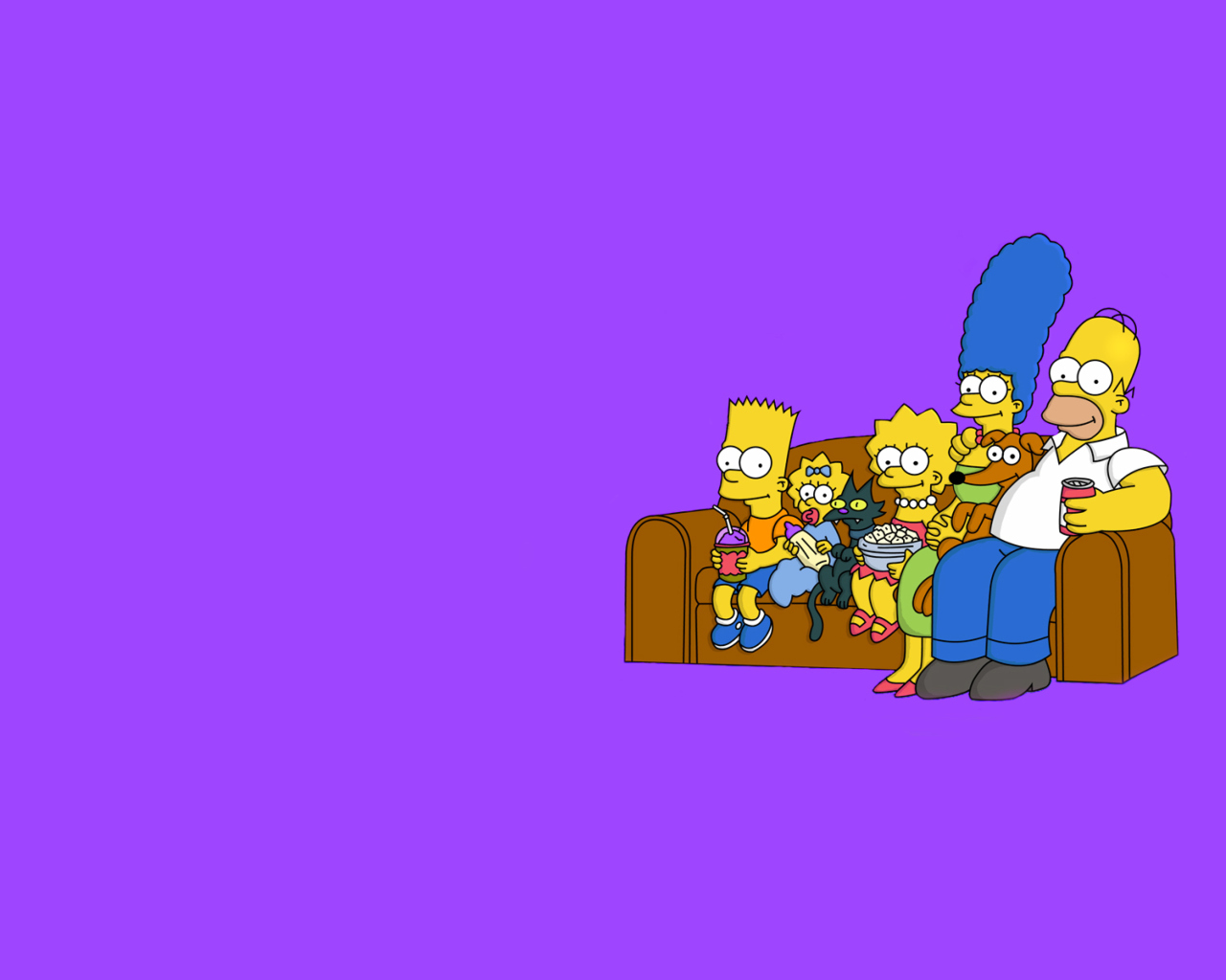 Fondo de pantalla The Simpsons Family 1280x1024