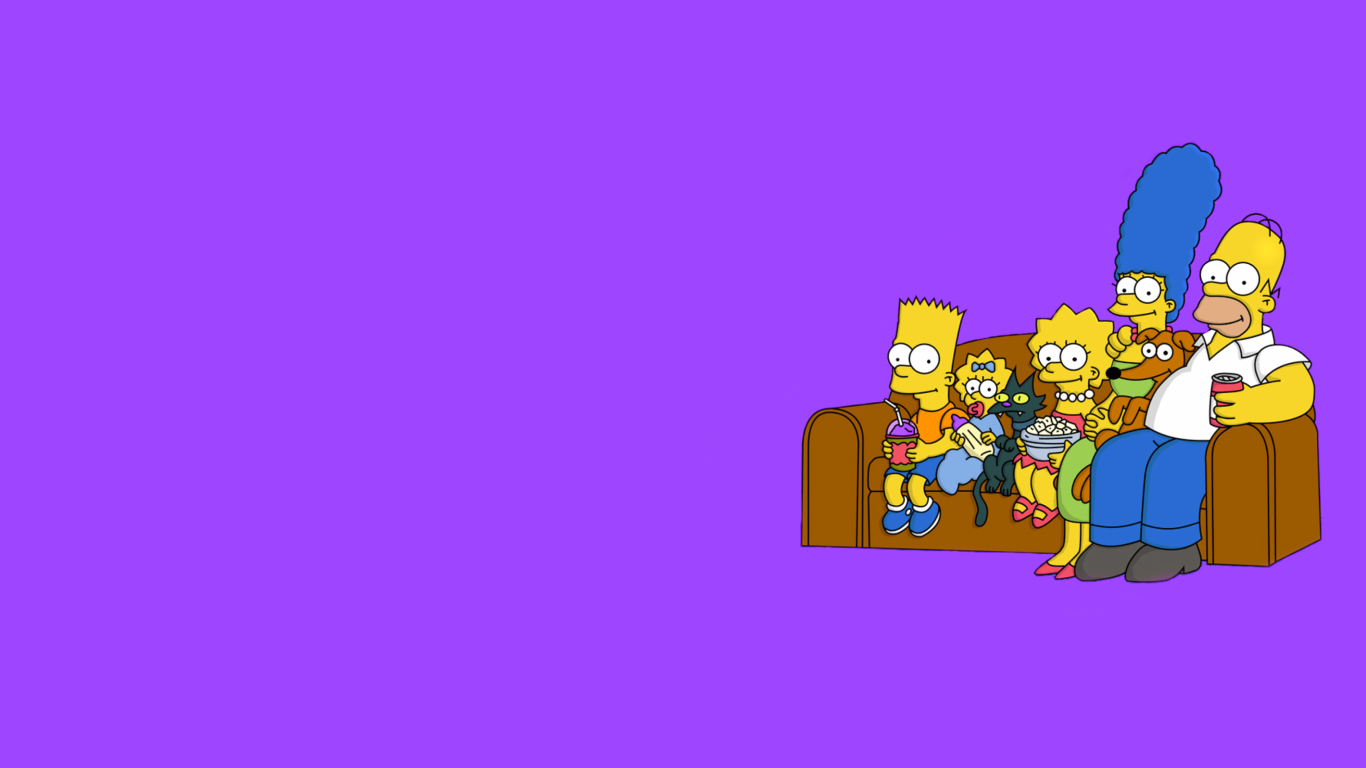 The Simpsons Family wallpaper 1366x768