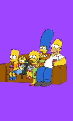 Sfondi The Simpsons Family 240x400
