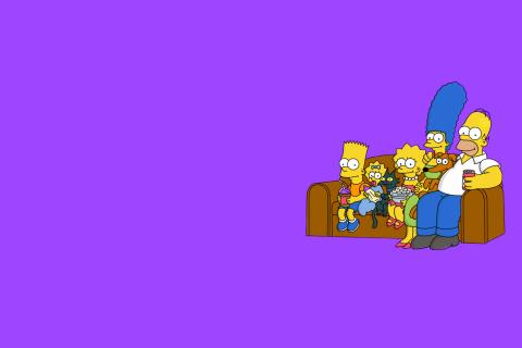 The Simpsons Family wallpaper 480x320