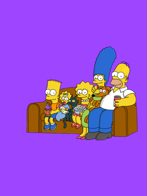 The Simpsons Family wallpaper 480x640