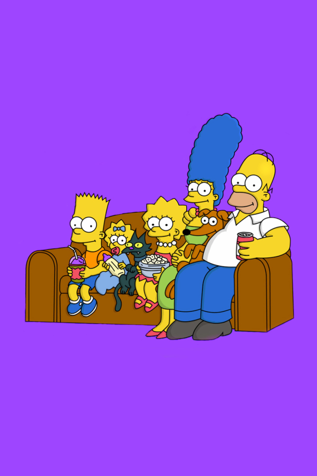 Обои The Simpsons Family 640x960