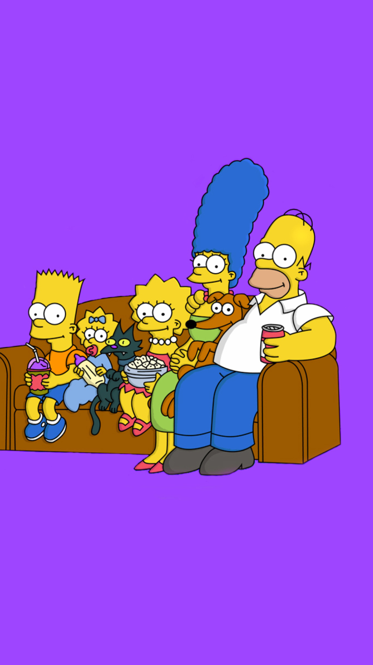 Обои The Simpsons Family 750x1334