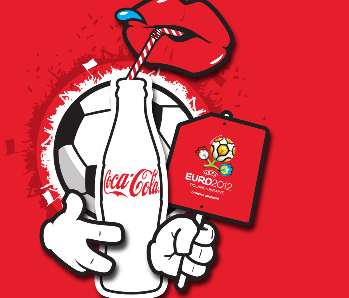 Обои Coca Cola & Euro 2012 full hd 1200x1024