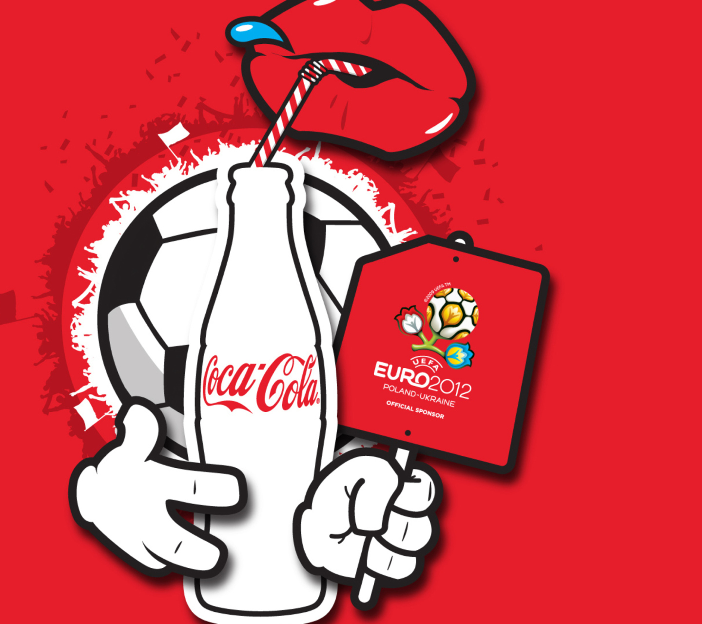 Das Coca Cola & Euro 2012 full hd Wallpaper 1440x1280