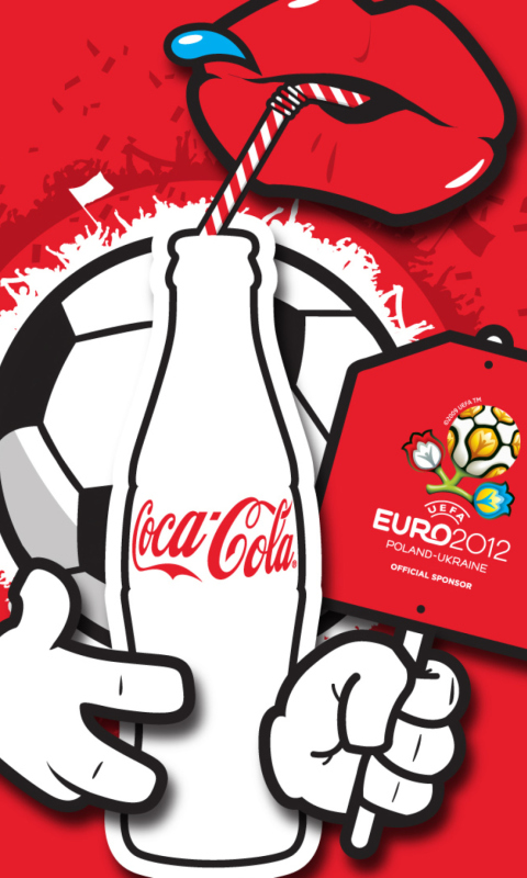 Coca Cola & Euro 2012 full hd wallpaper 480x800