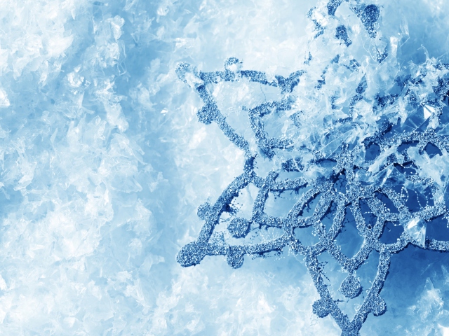 Das Christmas Snowflake Wallpaper 640x480