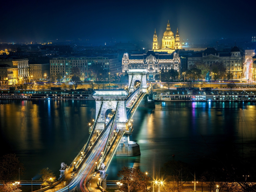 Das Budapest At Night Wallpaper 1024x768