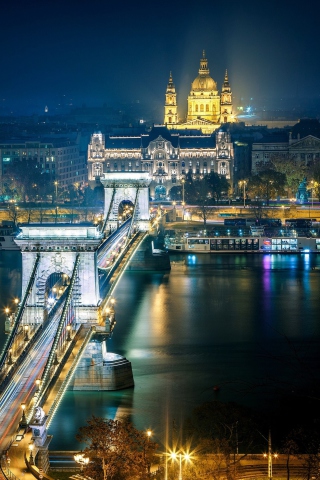 Das Budapest At Night Wallpaper 320x480