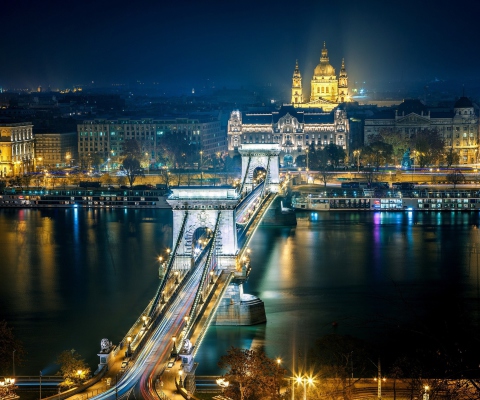 Das Budapest At Night Wallpaper 480x400