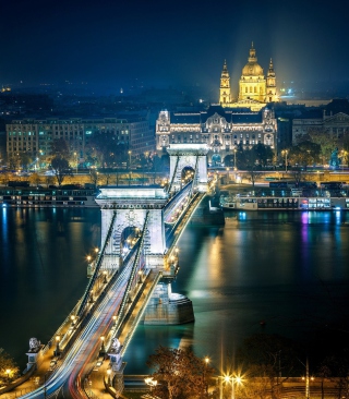 Budapest At Night papel de parede para celular para iPhone 6 Plus