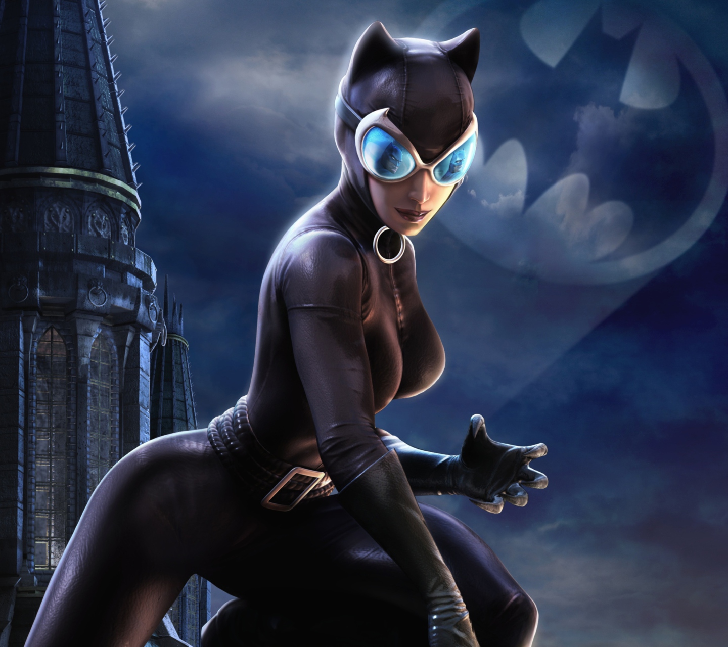 Das Catwoman Dc Universe Online Wallpaper 1440x1280