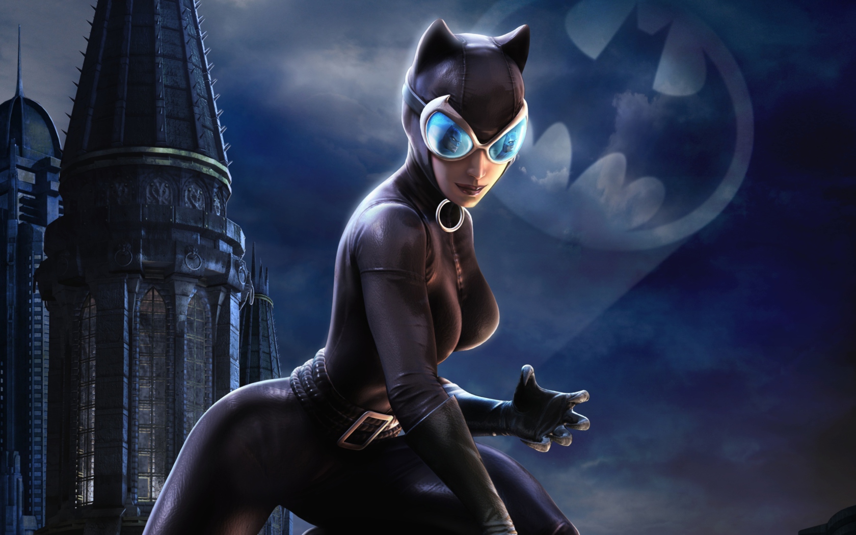 Fondo de pantalla Catwoman Dc Universe Online 1680x1050
