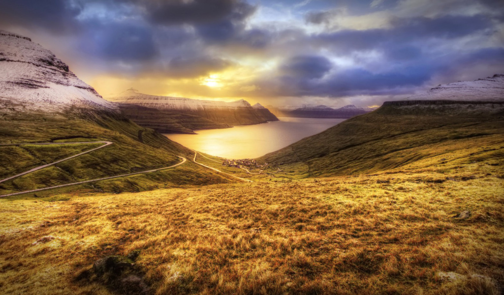 Screenshot №1 pro téma Faroe Islands Landscape 1024x600