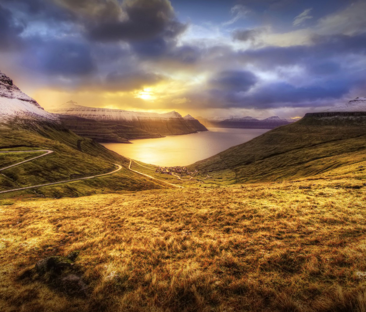 Обои Faroe Islands Landscape 1200x1024