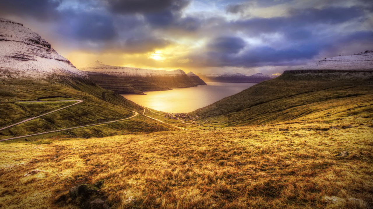 Screenshot №1 pro téma Faroe Islands Landscape 1280x720