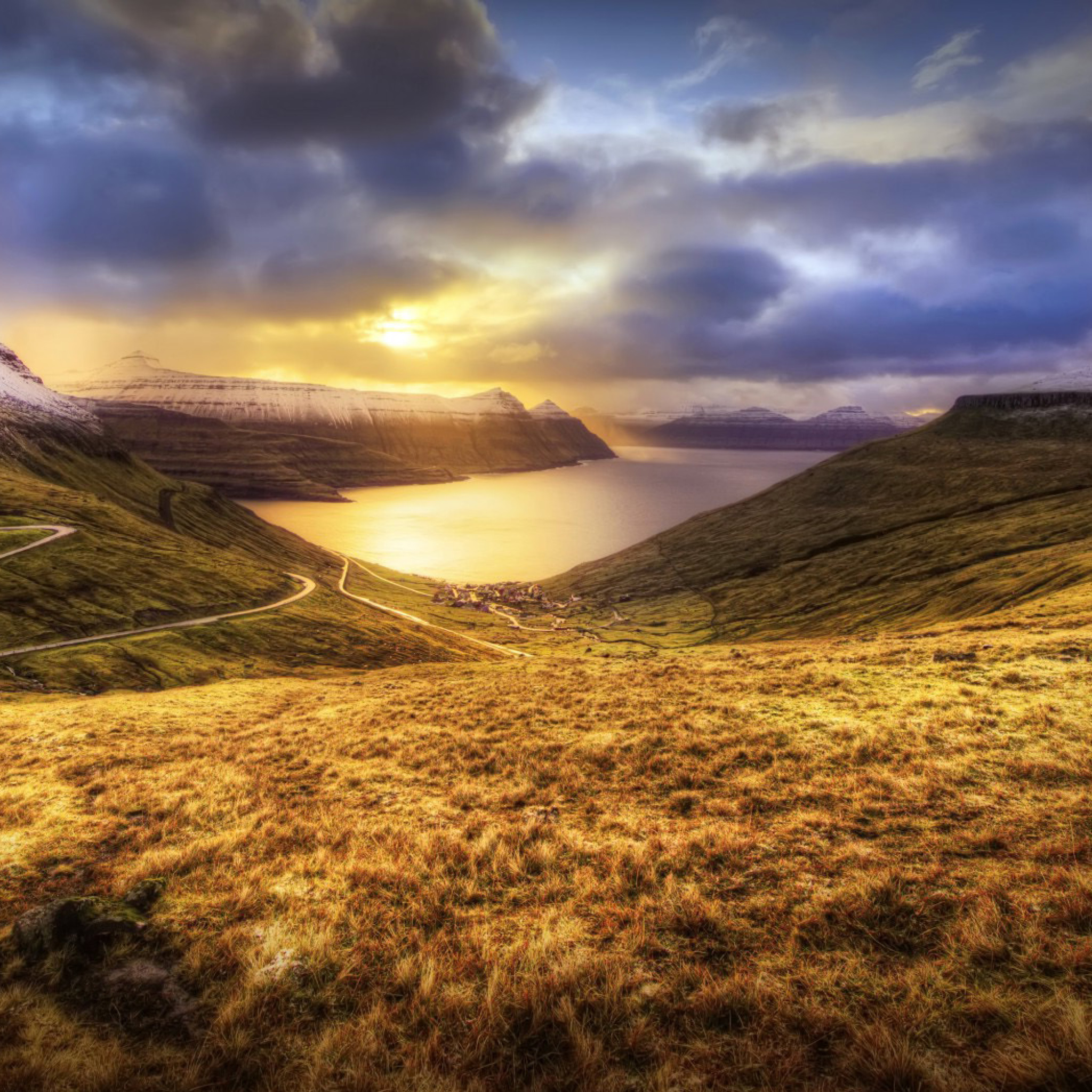 Das Faroe Islands Landscape Wallpaper 2048x2048