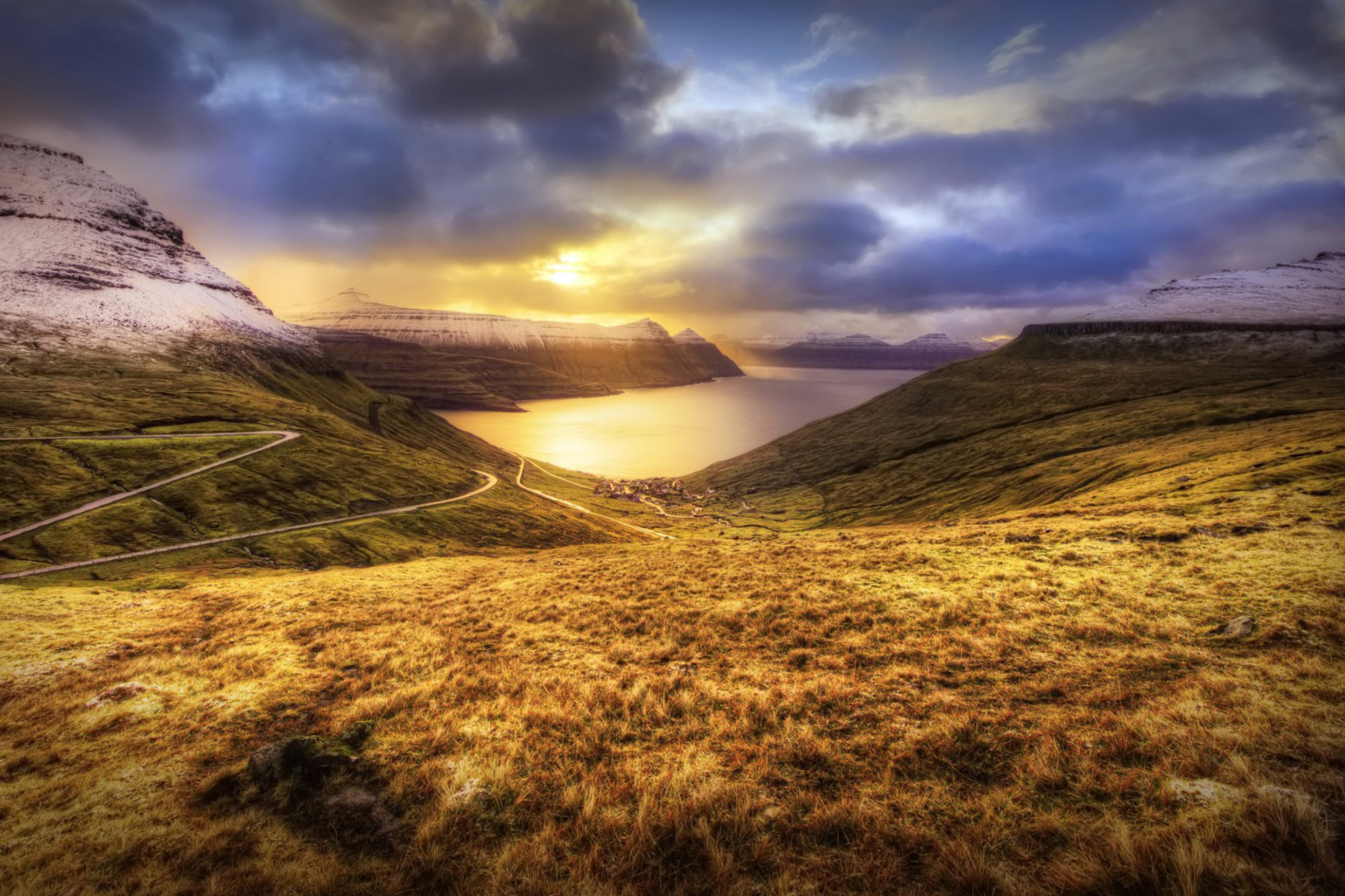 Faroe Islands Landscape Wallpaper for 2880x1920