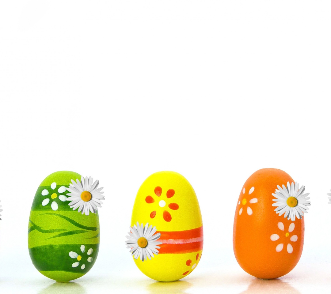 Das Colorful Easter Eggs Wallpaper 1080x960