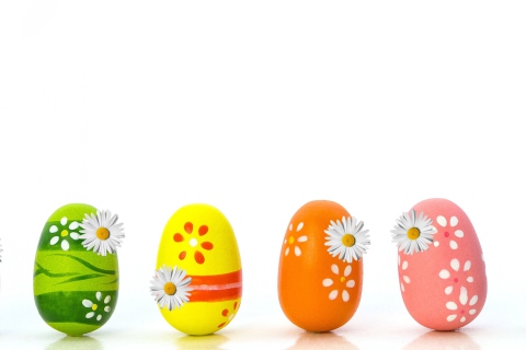 Colorful Easter Eggs wallpaper 480x320