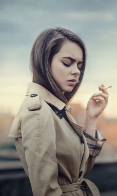 Smoking Girl wallpaper 240x400