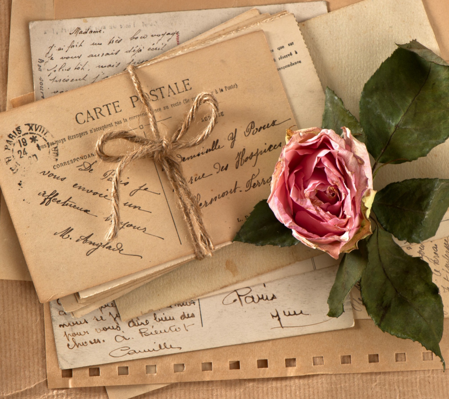 Screenshot №1 pro téma Vintage Love Letters 1440x1280