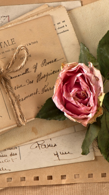 Das Vintage Love Letters Wallpaper 360x640