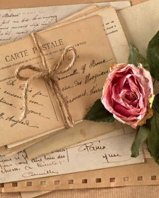 Vintage Love Letters - Obrázkek zdarma pro 128x160