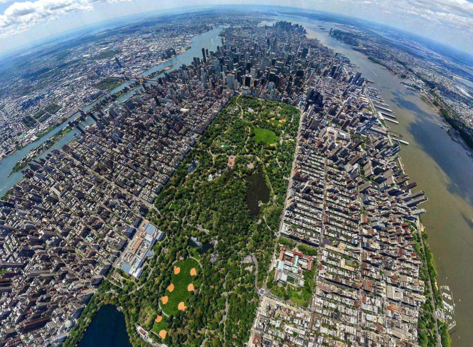 Das Central Park New York From Air Wallpaper 1920x1408