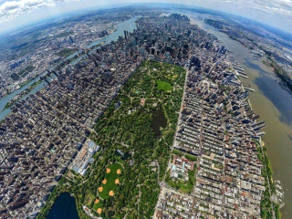 Fondo de pantalla Central Park New York From Air 320x240