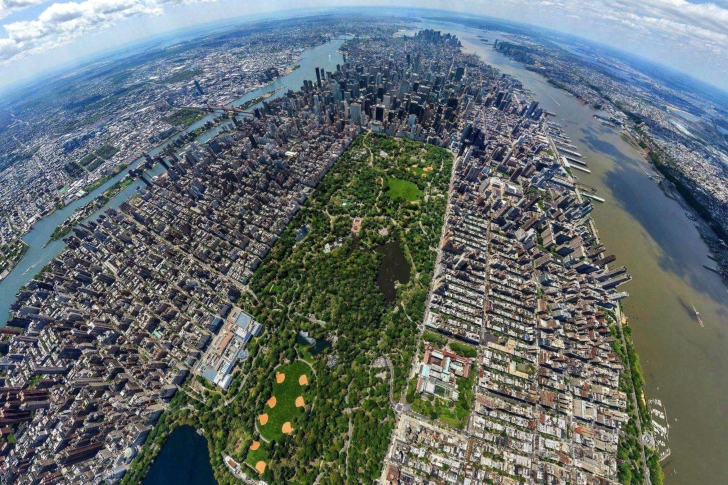 Обои Central Park New York From Air