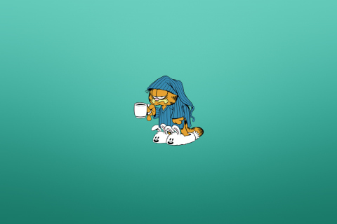 Fondo de pantalla Garfield's Monday Morning 480x320