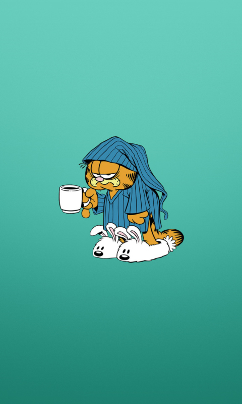 Fondo de pantalla Garfield's Monday Morning 480x800