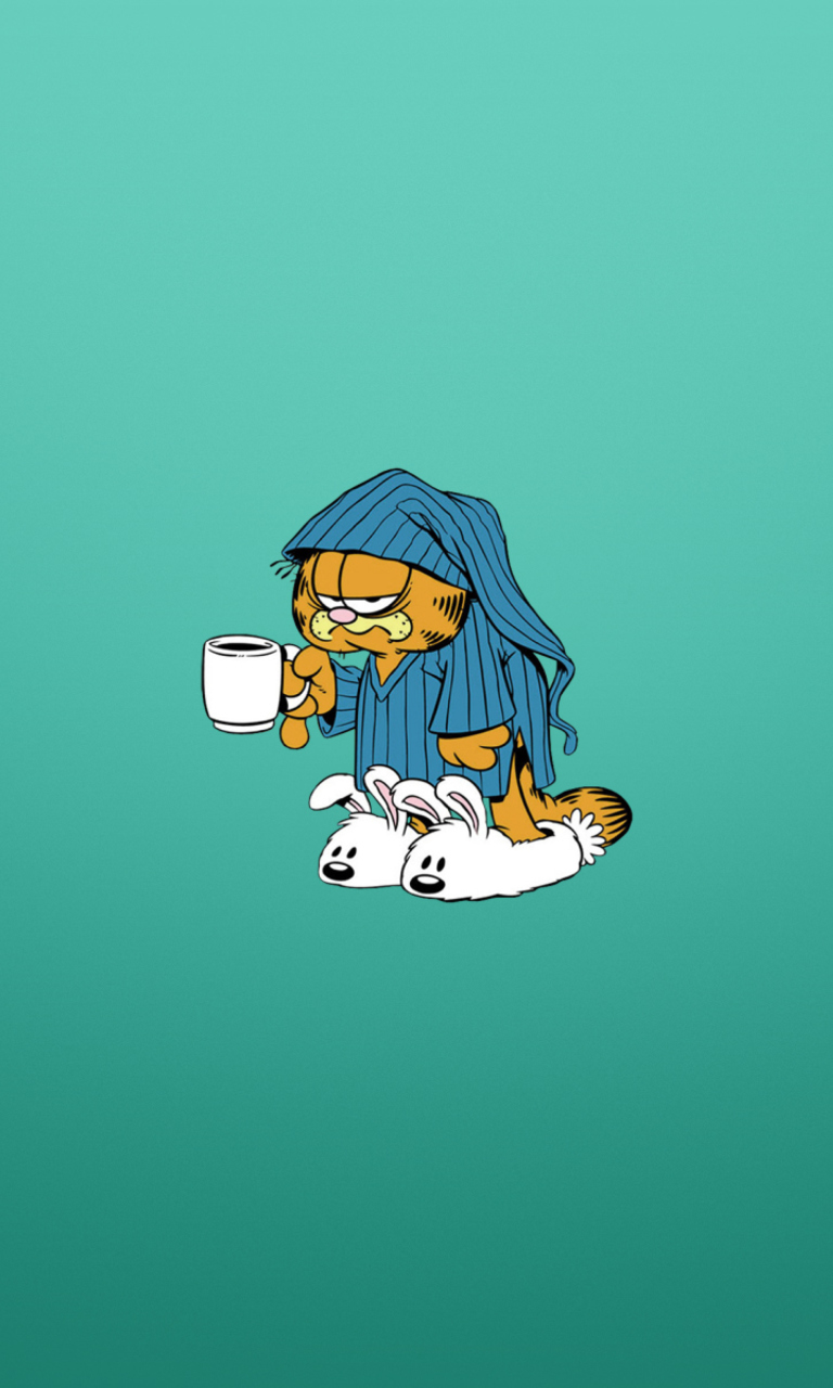 Fondo de pantalla Garfield's Monday Morning 768x1280