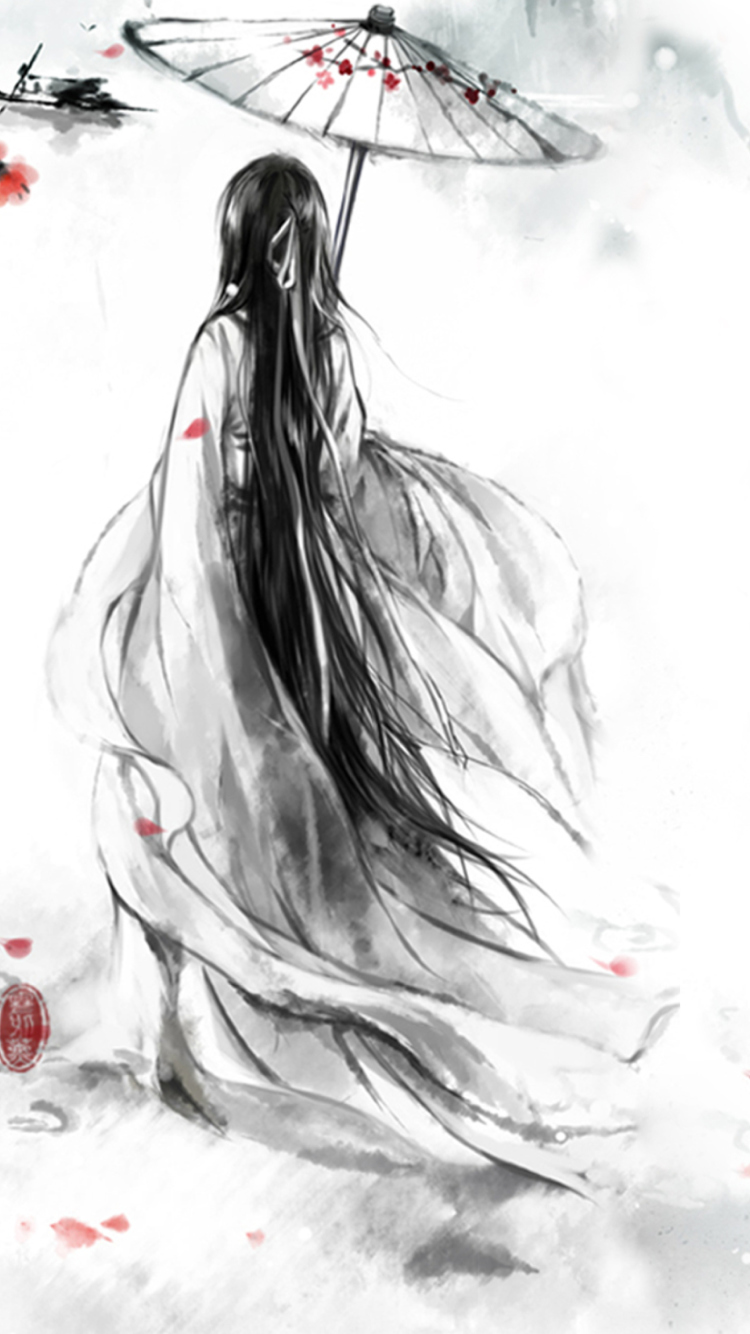 Das Japanese Drawing Wallpaper 750x1334