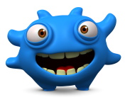 Sfondi Cute Blue Cartoon Monster 176x144