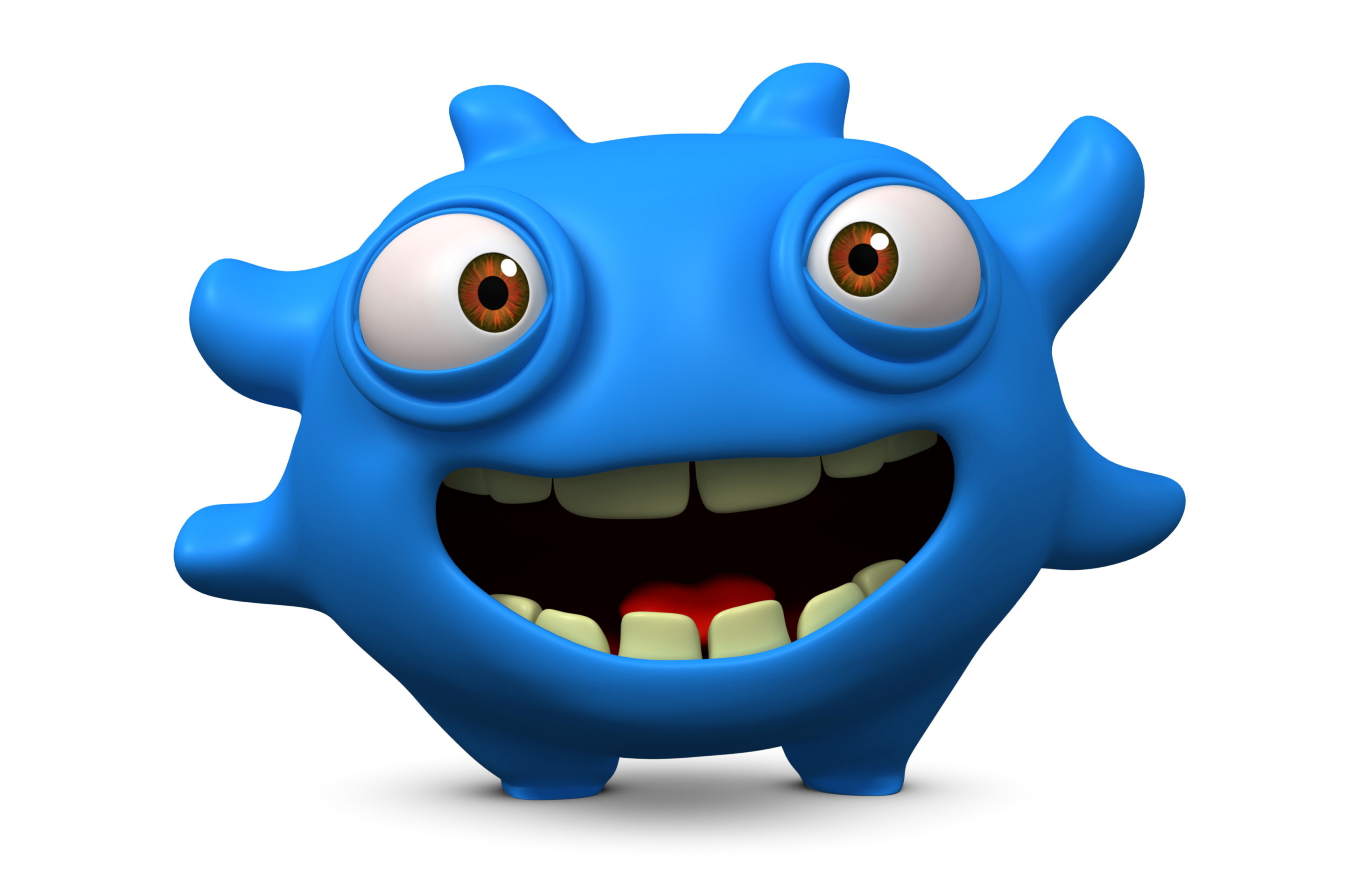 Fondo de pantalla Cute Blue Cartoon Monster 2880x1920