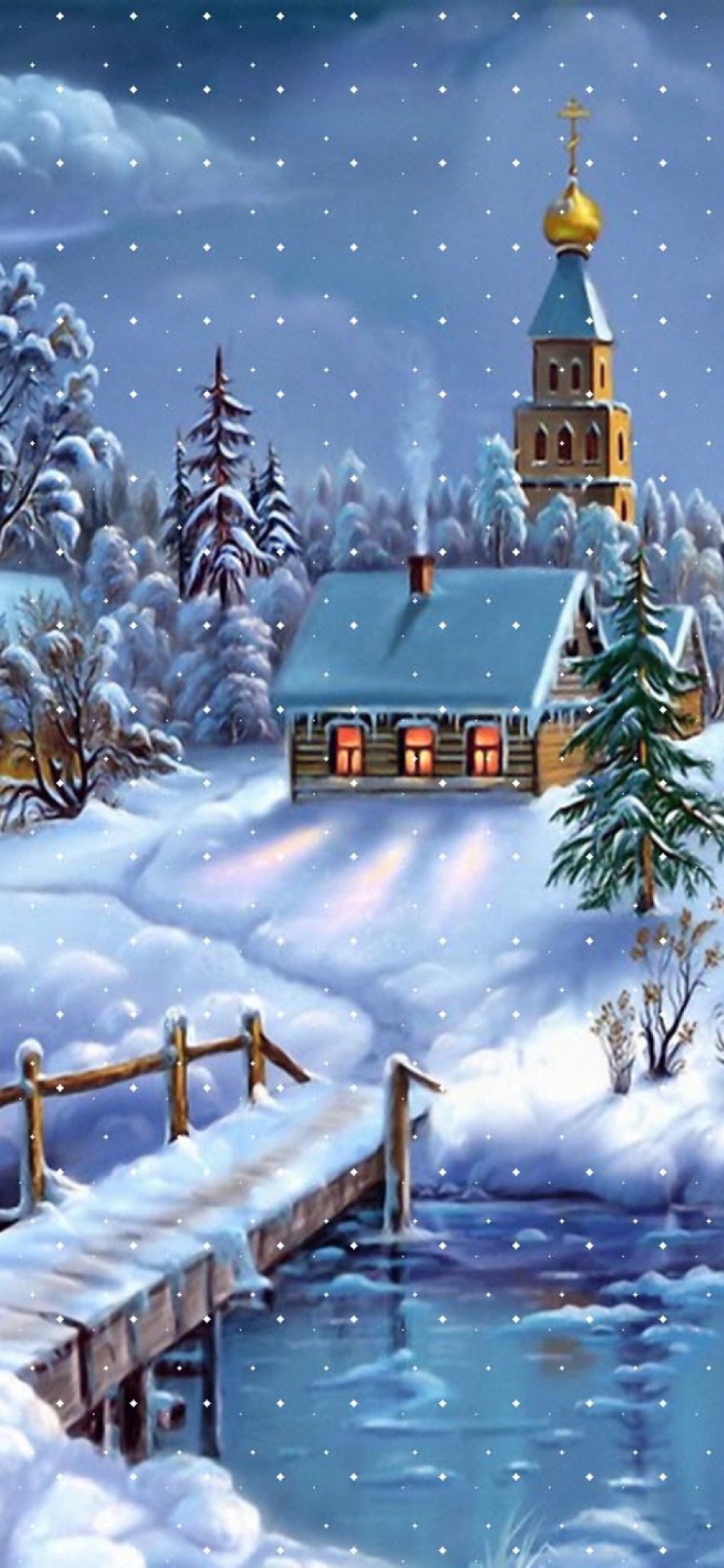 Das Christmas Night Wallpaper 1170x2532