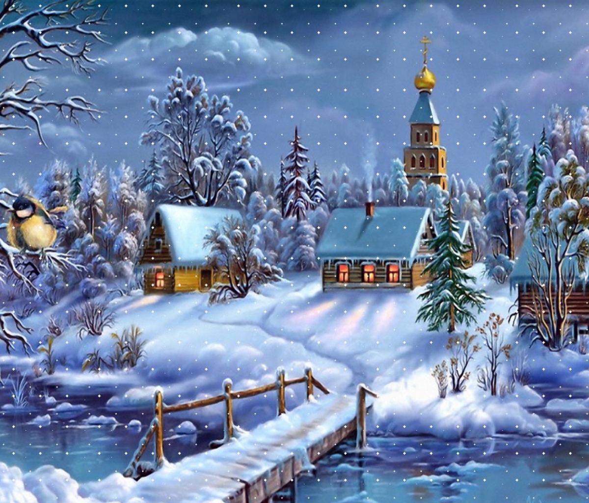 Fondo de pantalla Christmas Night 1200x1024