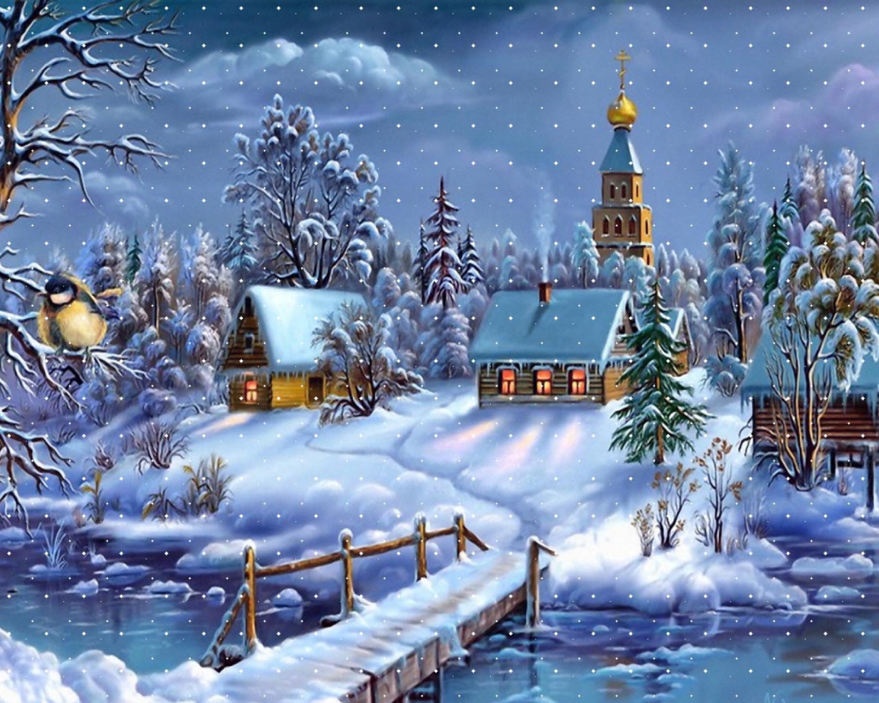 Christmas Night wallpaper 1280x1024