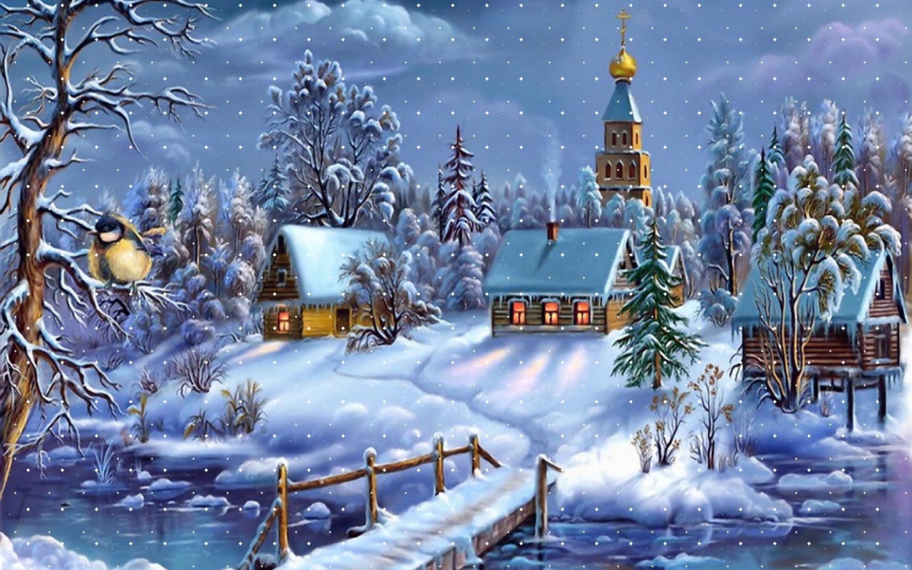 Christmas Night wallpaper 1280x800