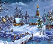 Christmas Night wallpaper 176x144