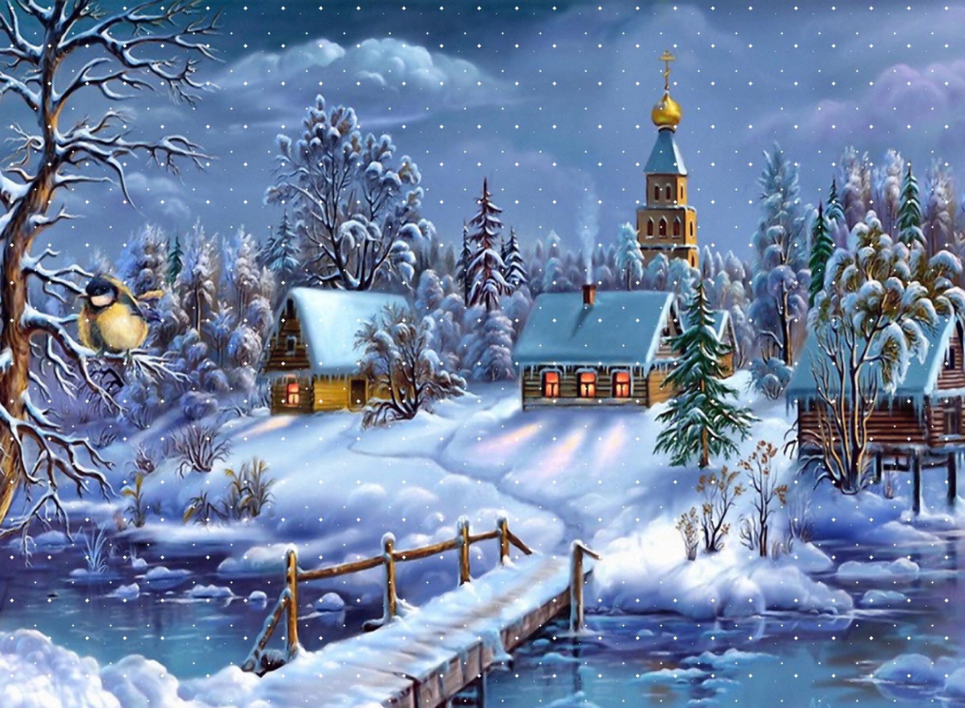 Christmas Night wallpaper 1920x1408