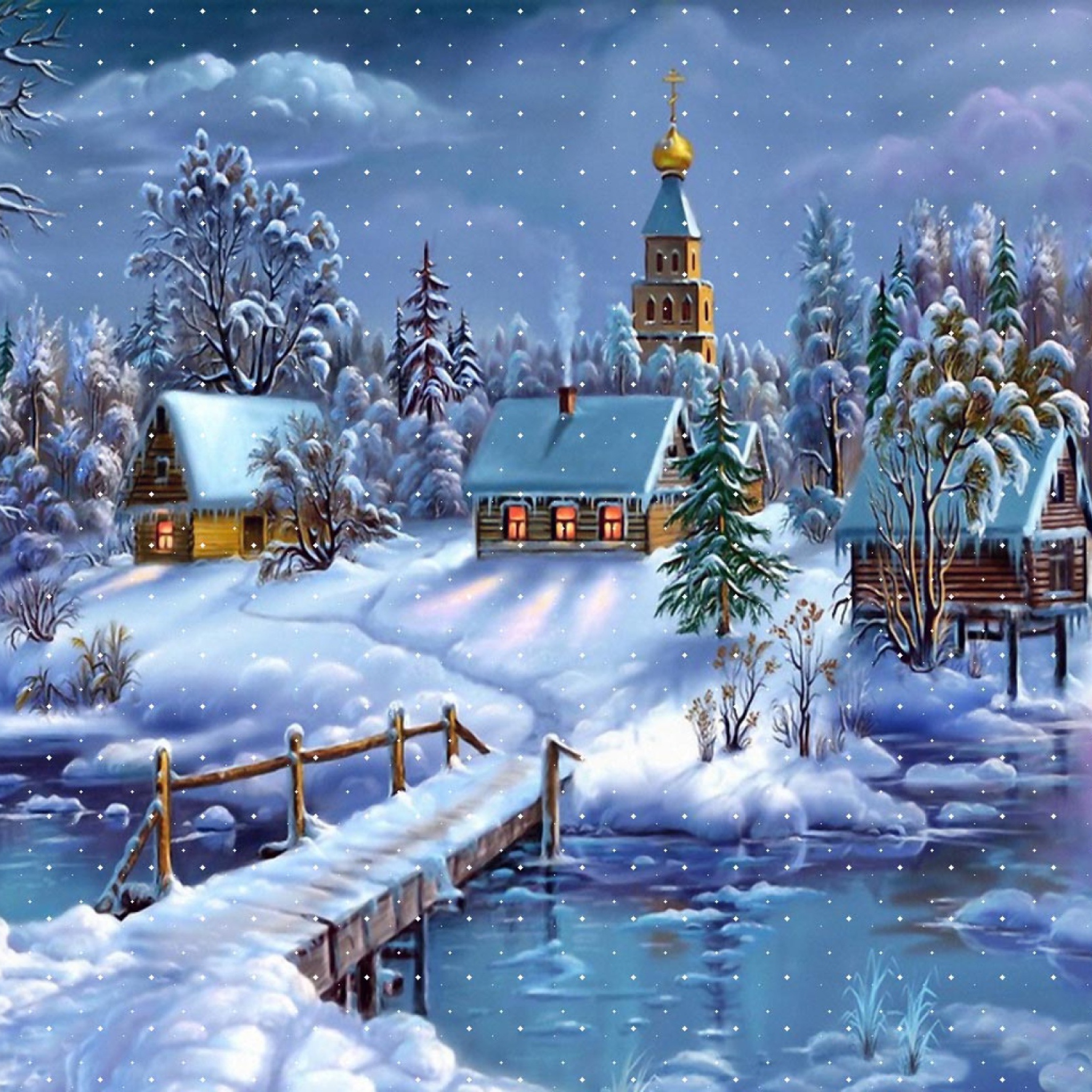 Christmas Night wallpaper 2048x2048