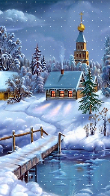 Das Christmas Night Wallpaper 360x640