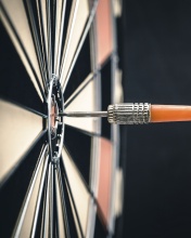 Closeup Darts Shooting wallpaper 176x220