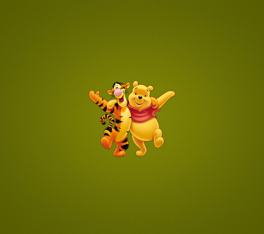 Обои Winnie The Pooh And Tiger 1080x960